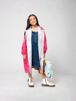 The Clownfish - Girls Polyester Long Coat -Pink