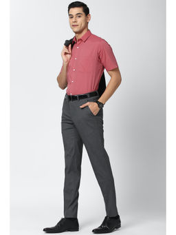 Peter England - Men Pink Half Sleeves Formal Shirt