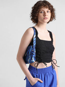 ONLY - Black Corset Crop Top