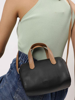 Fastrack - Ivory Black Casual Sling Bag for Women