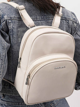 Fastrack - Pearl White College Backpack Bag for Women