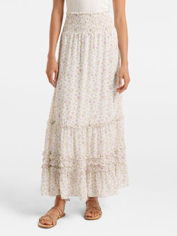 Forever New - Colette Ruffle White Co-Ord Maxi Skirt