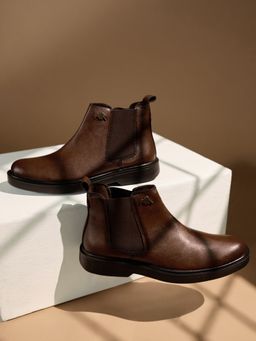 BUCKAROO - Vegan Leather Chelsea Boots for Men Coban -Brown