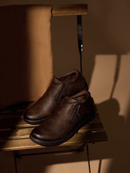 BUCKAROO - Vegan Leather Casual Boots for Men Everett -Tan