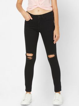 Spykar - Black Lycra Skinny Fit Jeans