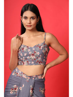 Pasha India - Persian Blue Crop Top