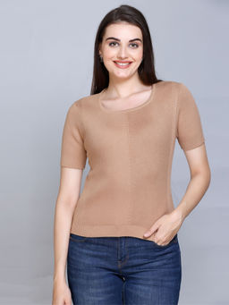 513 - Knitted Square Neck Casual Slim Fit Smart Casual Summer Top