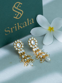 Srikala - Elegant White Stone Earrings