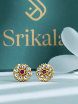 Srikala - Flower Design Stud Earrings