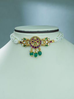 Srikala - Kundan Pearl Choker Necklace