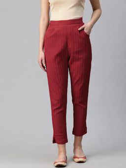 Readiprint - Polyester Fabric Red Color Womens Pant