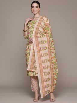 Readiprint - Straight Style Cotton Fabric Multi-Kurta with Pant and Dupatta (Set of 3)