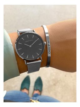 Joker and Witch - Joker & Witch Vaila Black Stack Watch With Bracelet For Women (Pack of 2) (JWBS162)