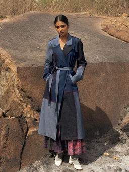 Doodlage - Amelia Denim Trench Coat (Set of 2)