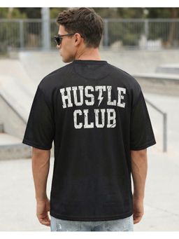 Bewakoof - Men Black Typography Oversized T-Shirt