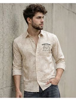 Bewakoof - DC superman Men Beige Turtledove All Over Printed Shirt