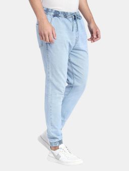 R&B - Blue Relaxed Fit Men Mid Rise Jeans