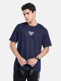 R&B - Blue Printed Men Short Sleeve T-Shirt