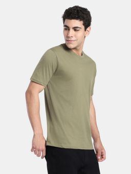 R&B - Green Solid Men Short Sleeve T-Shirt