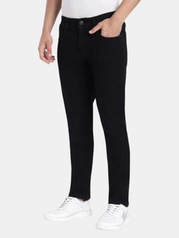 R&B - Black Slim Fit Men Mid Rise Jeans