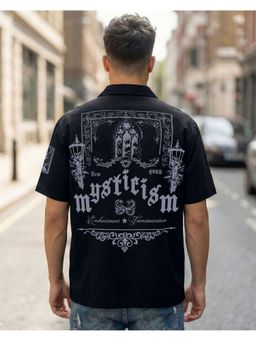 Bewakoof - Men Black Mysticism Graphic Printed Oversized Shirt