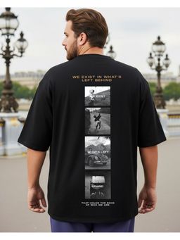 Bewakoof - Men Jet Black Archive Dna Graphic Printed Oversized Plus Size T-Shirt