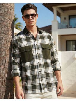 Bewakoof - Men Green Checked Oversized Shirt