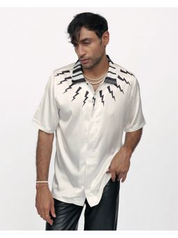 CLUBHAVANA - White Thunderclap Premium Soft Satin Shirt