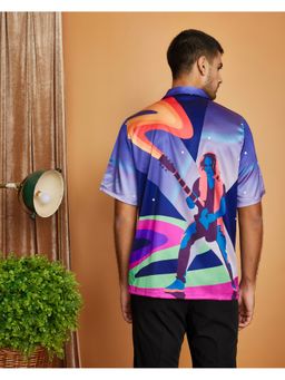 CLUBHAVANA - Purple Eclectic Premium Soft Satin Shirt