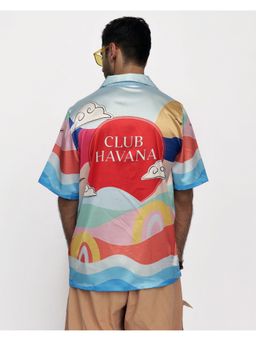 CLUBHAVANA - Multi-Color Radiant Harmony Premium Soft Satin Shirt