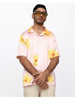 CLUBHAVANA - Pink Hibiscus Paradise Premium Soft Satin Shirt