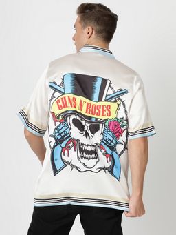 CLUBHAVANA - Cream Rock Rebel Premium Soft Satin Shirt