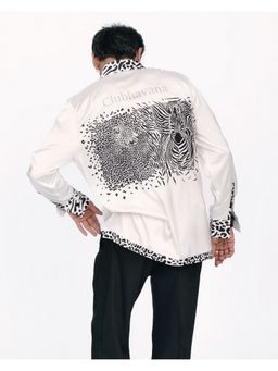 CLUBHAVANA - White Wild Luxe Premium Soft Satin Shirt