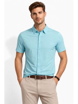 Parcel Yard - Aqua Men’s Comfortable Rich Cotton Blend Men's Shirt