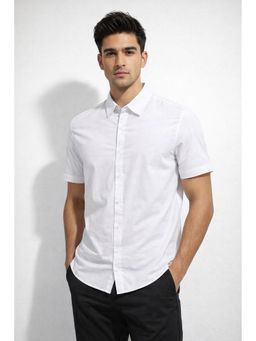 Parcel Yard - White Men’s Comfortable Rich Cotton Blend Men's Shirt