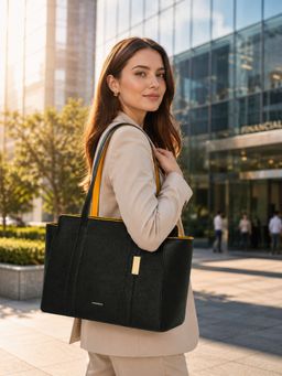 MOKOBARA - The Sunflower Casual Use Money Moves Black Tote Bag
