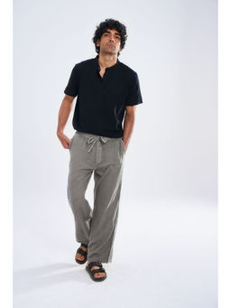 TERRA LUNA - Charcoal Tao Casual Trousers