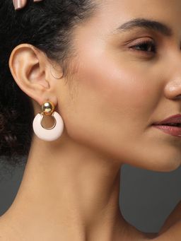 REENISAA - Pink Copper Contemporary Pair Of Earrings