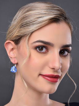 REENISAA - Blue Copper Stones Pair Of Earrings