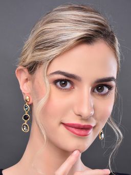 REENISAA - Multi-Color Copper Stones Pair Of Earrings