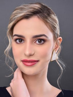 REENISAA - White Copper Contemporary Pair Of Earrings