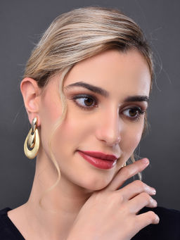 REENISAA - Gold Copper Statement Pair Of Earrings