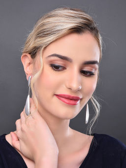 REENISAA - Silver Copper Statement Pair Of Earrings