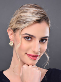 REENISAA - Gold Copper Statement Pair Of Earrings