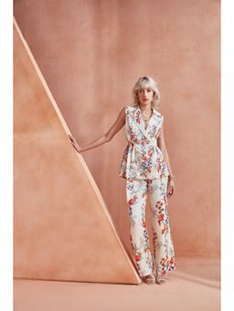 Label Deepika Nagpal - Laurel Co-ord Crimson (Set of 3)