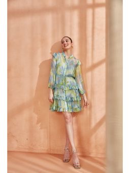 Label Deepika Nagpal - Harper Ruffle Dress Jade