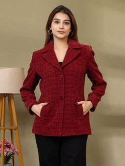 TWENTY ME - Women's Maroon Short Coat