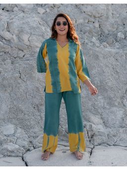 Babli - Women Yellow V-Neck Co-ord Set