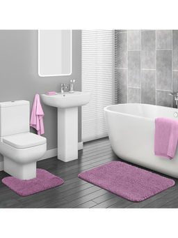 OBSESSIONS - Polyester Solid 2 Pieces Bath Mat (L)70 X (W)50 cm Purple