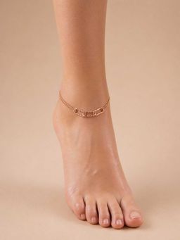 925 SILLER - 925 Pure Silver Textured Link and Layered Bead Anklet